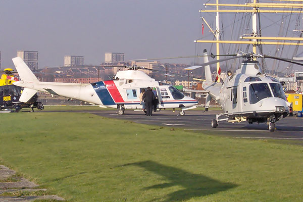 2 agusta a109 helicopters