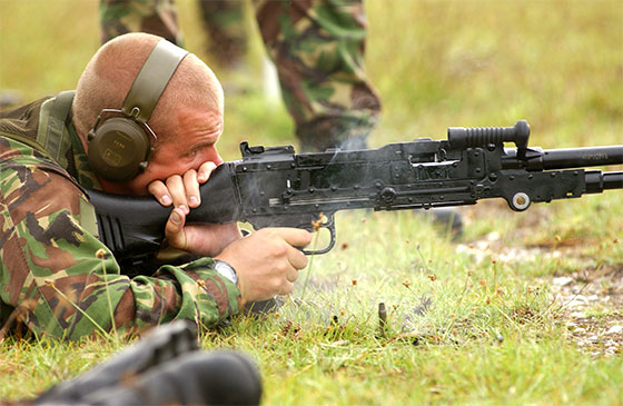 Royal Marines Commando with GPMG