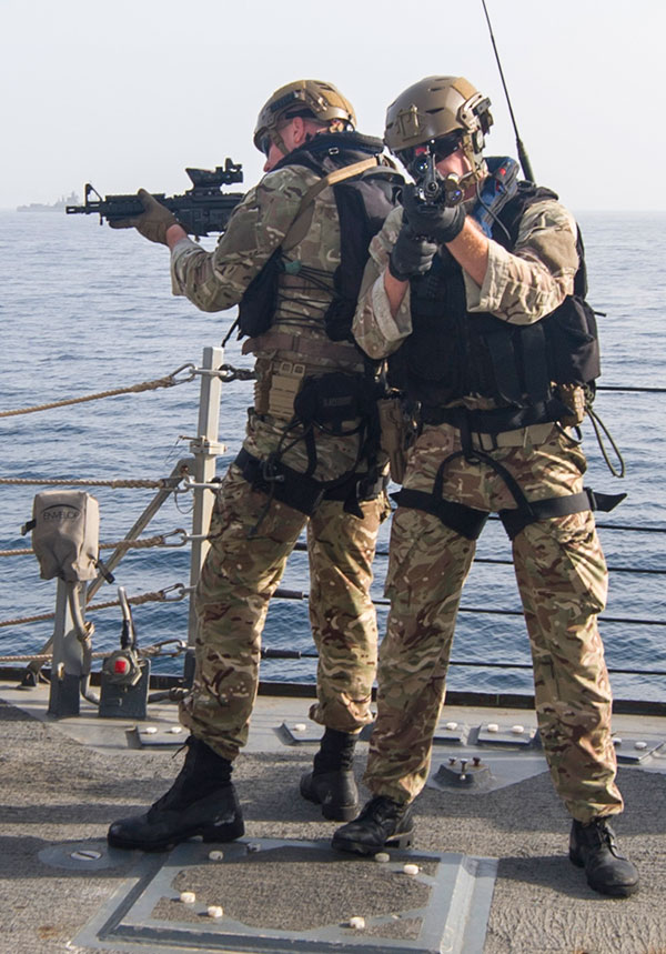 Royal Marines armed with L119A1 carbines