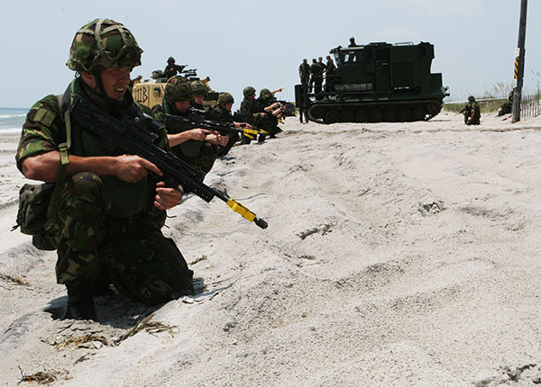Royal Marines - securing beach