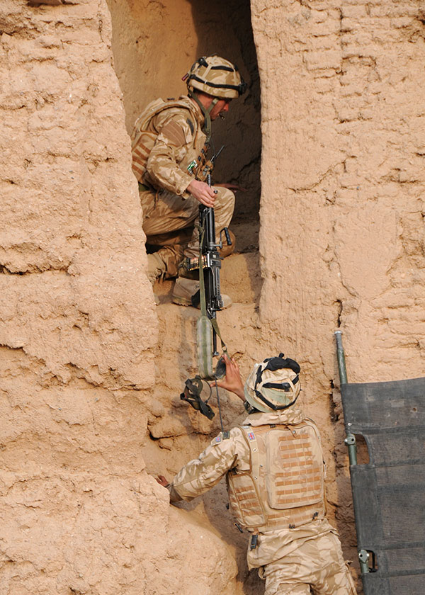 Royal Marines Operating Inside Compound