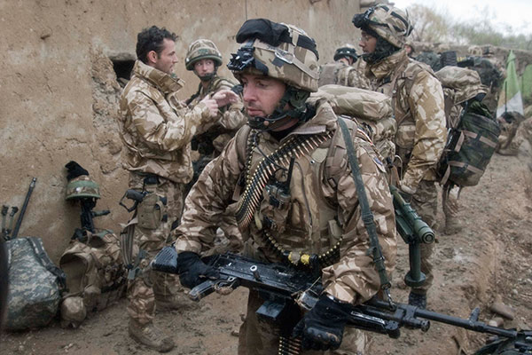 Royal Marine with GPMG