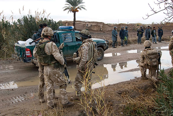 Royal Marines with Afghan Forces