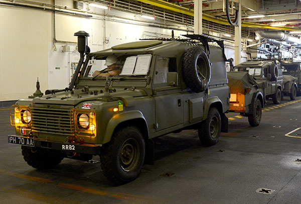 Land Rover with trailer