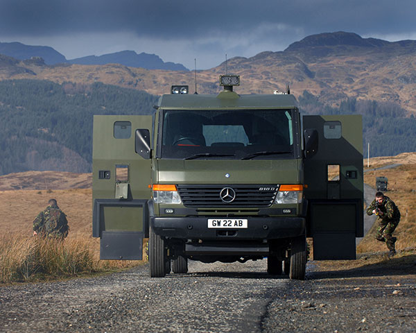 Stand off escort troop Royal Marines