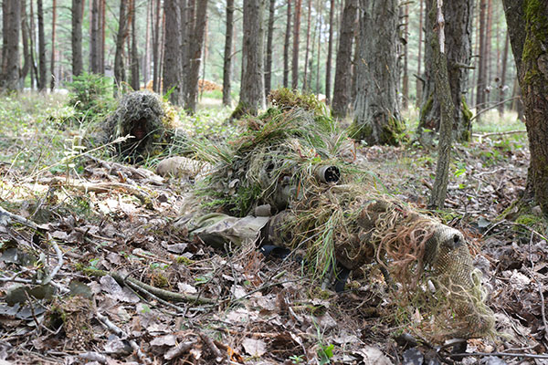 snipers in ghillie suits