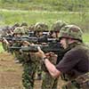 Royal Marines firing sa80