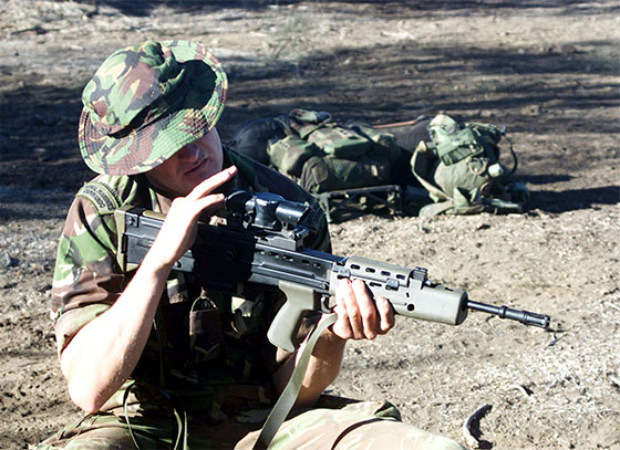 Royal Marines Commando with SA80