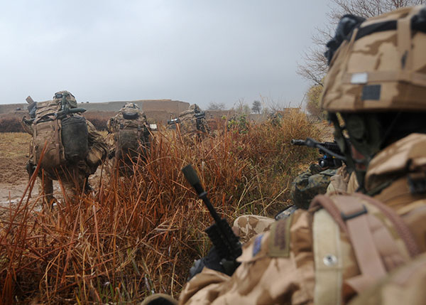 Royal Marines Take A Knee - Afghanistan