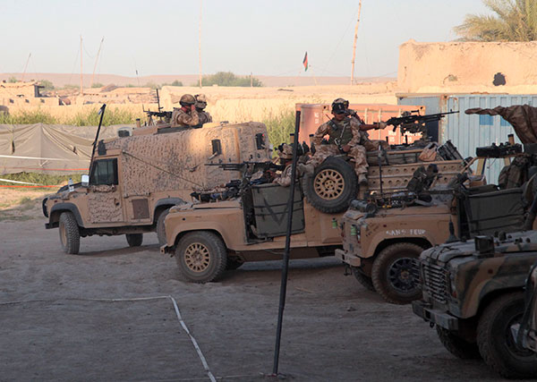 British Army Land Rovers