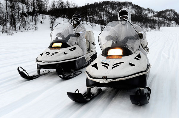 Royal Marines Snow Mobile