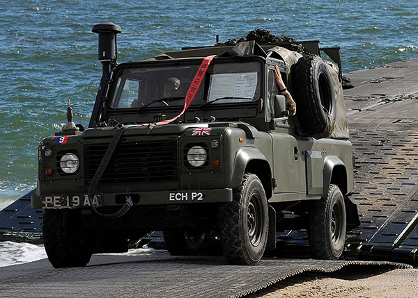 Land Rover with snorkel