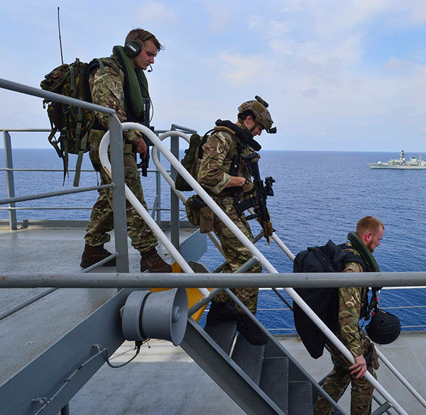 Royal Marines and Royal Navy sailors