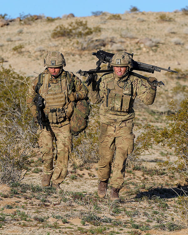 Royal Marines machine gun team