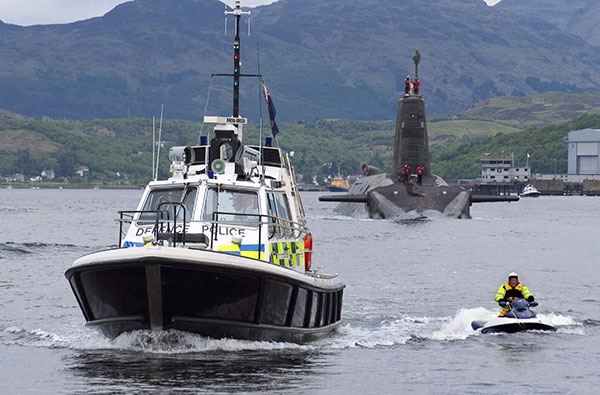 MDP launch escorting Trident sub