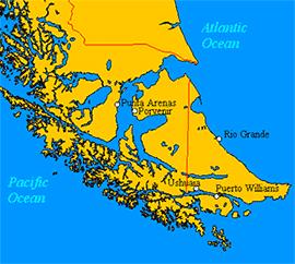 map of tierra del fuego