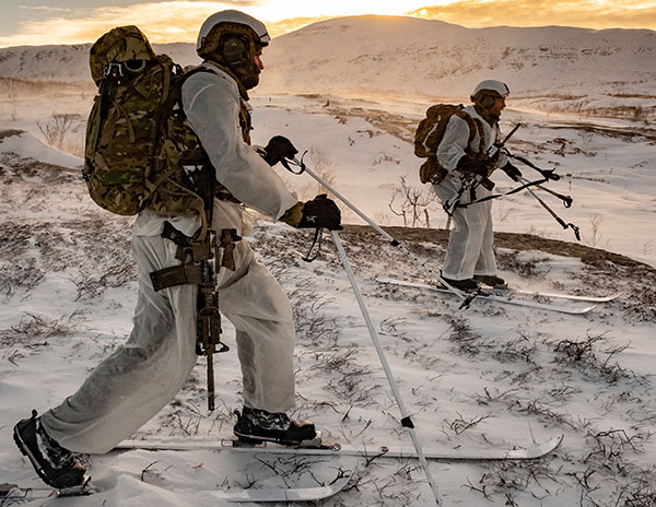 SRS Royal Marines with L119A1 rifles