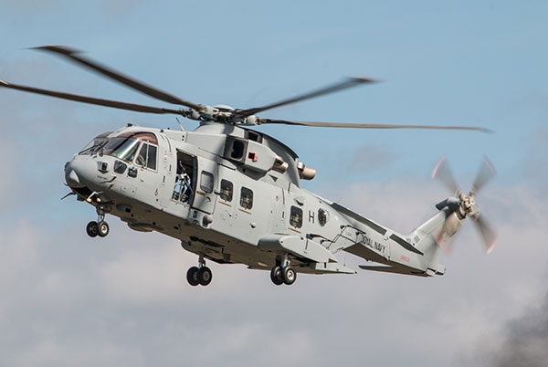 Merlin Mk4 helicopter with fast-roper