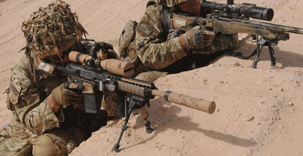 RAF Regiment sniper teamL129A1 SWW