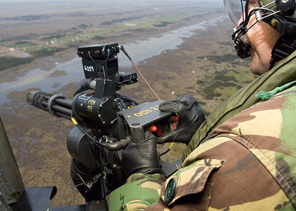 Chinook minigun gunner